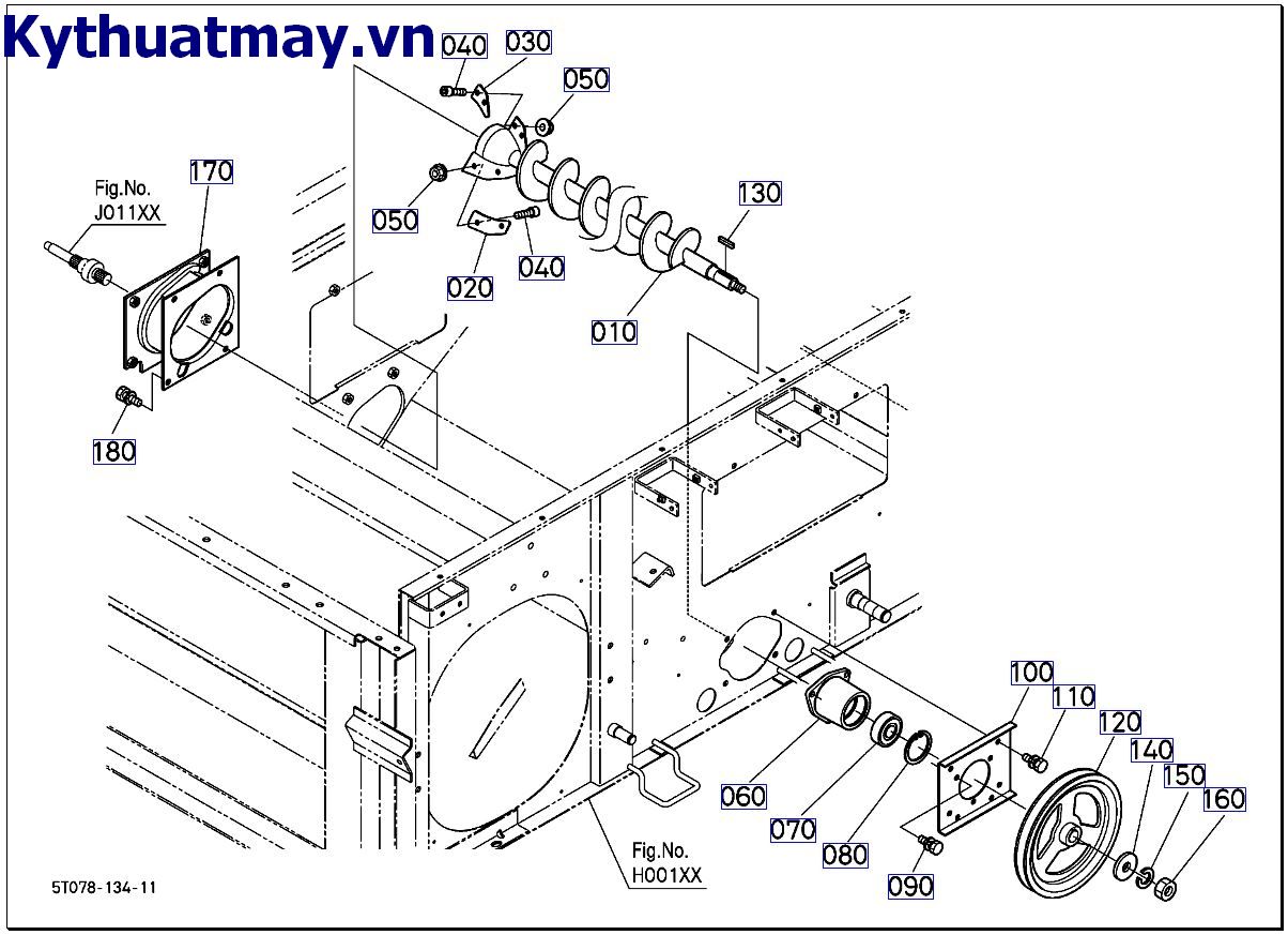 Trục máy khoan ngang thứ 1